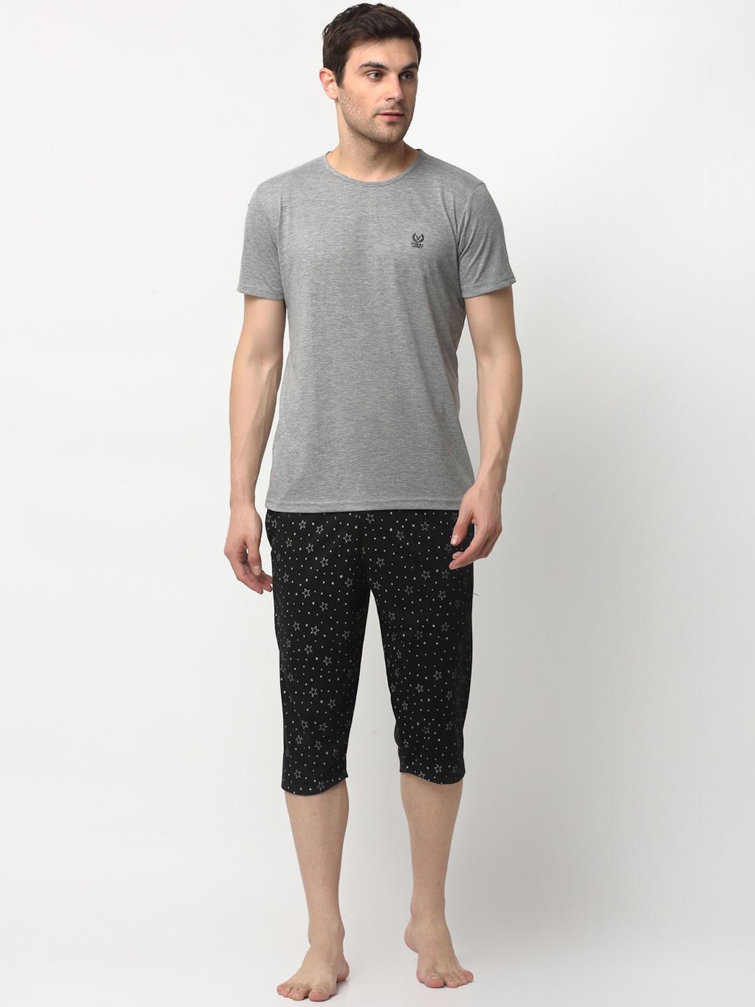 mack jonney Vimal Jonney Men Grey Cotton Blend Track Suit-picture-32