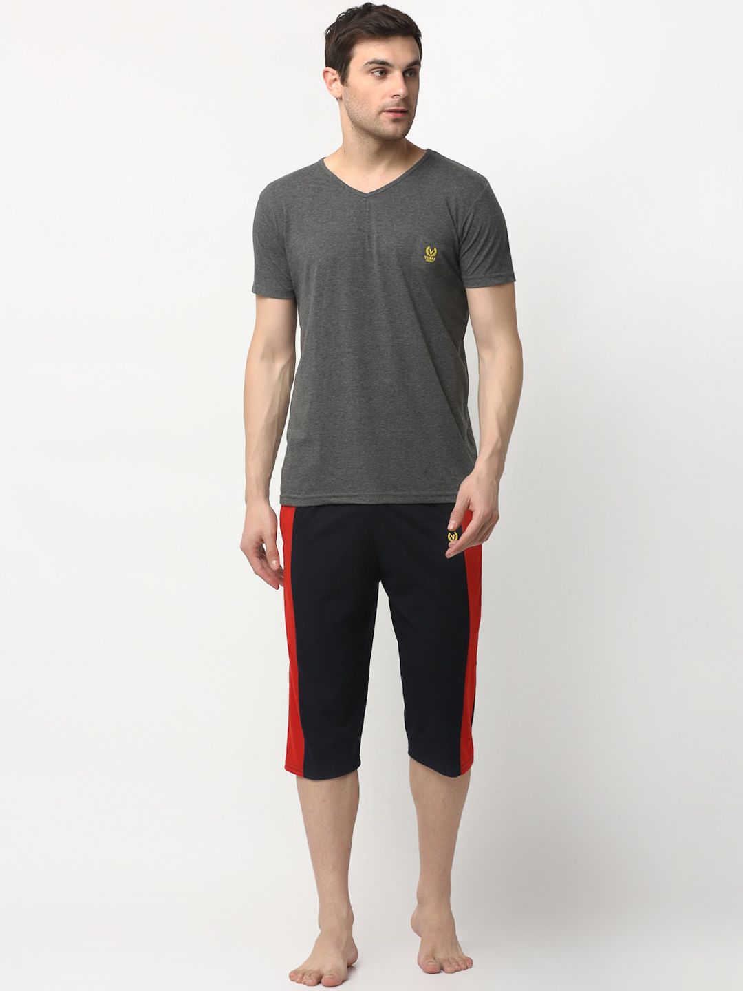 mack jonney Vimal Jonney Men Grey & Black Track Suits-picture-25