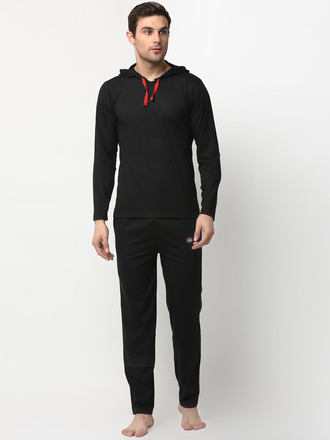 mack jonney VIMAL JONNEY Men Black Solid Night suit-picture-42