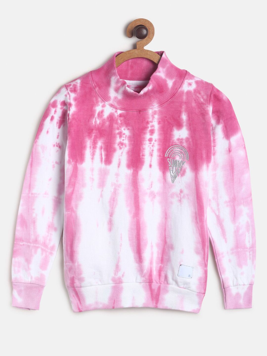 TALES & STORIES Girls Pink & White Tie Dye Sweatshirt-picture-19