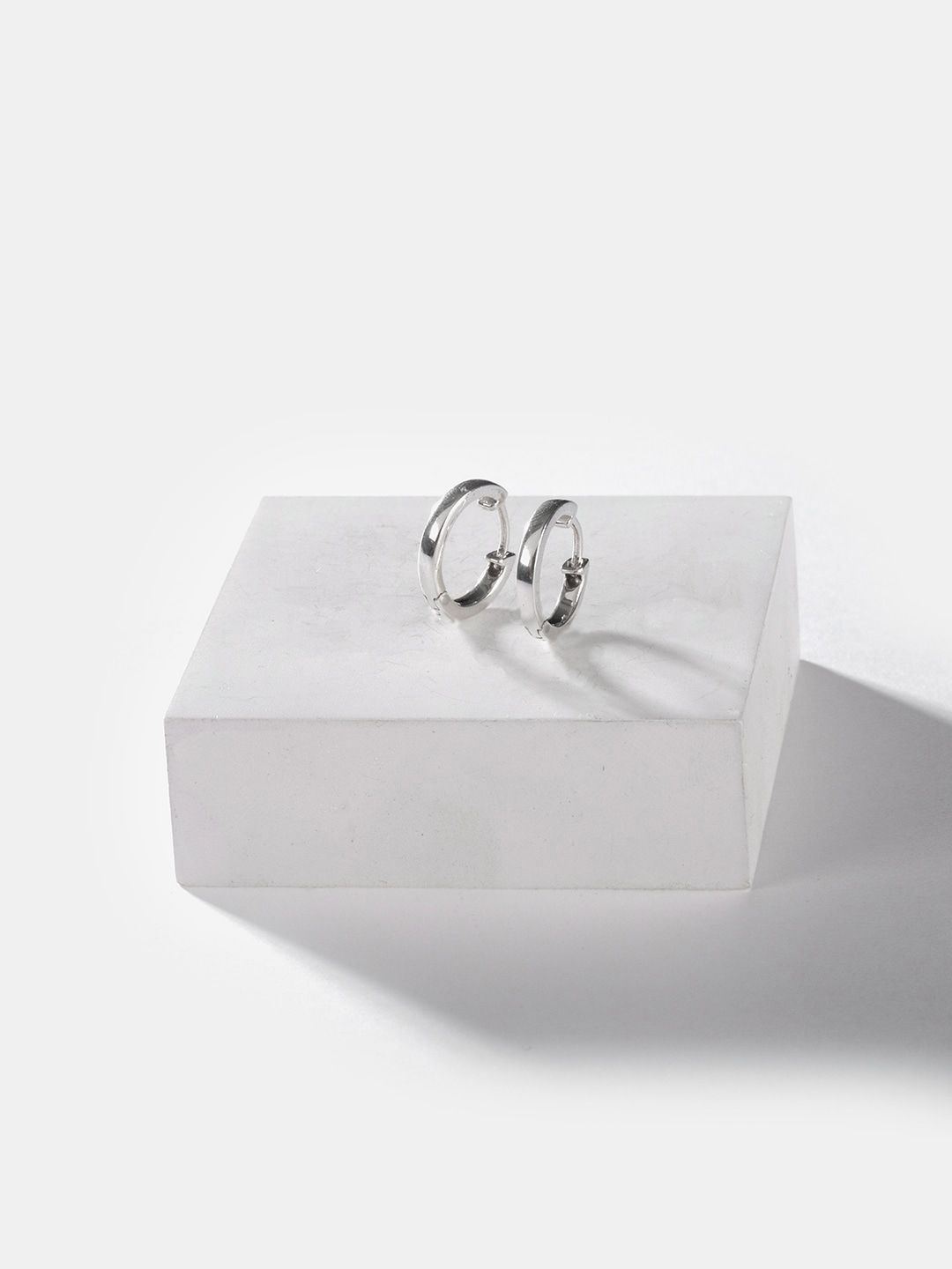 SHAYA 925 Silver Circular Hoop Earrings-image-5