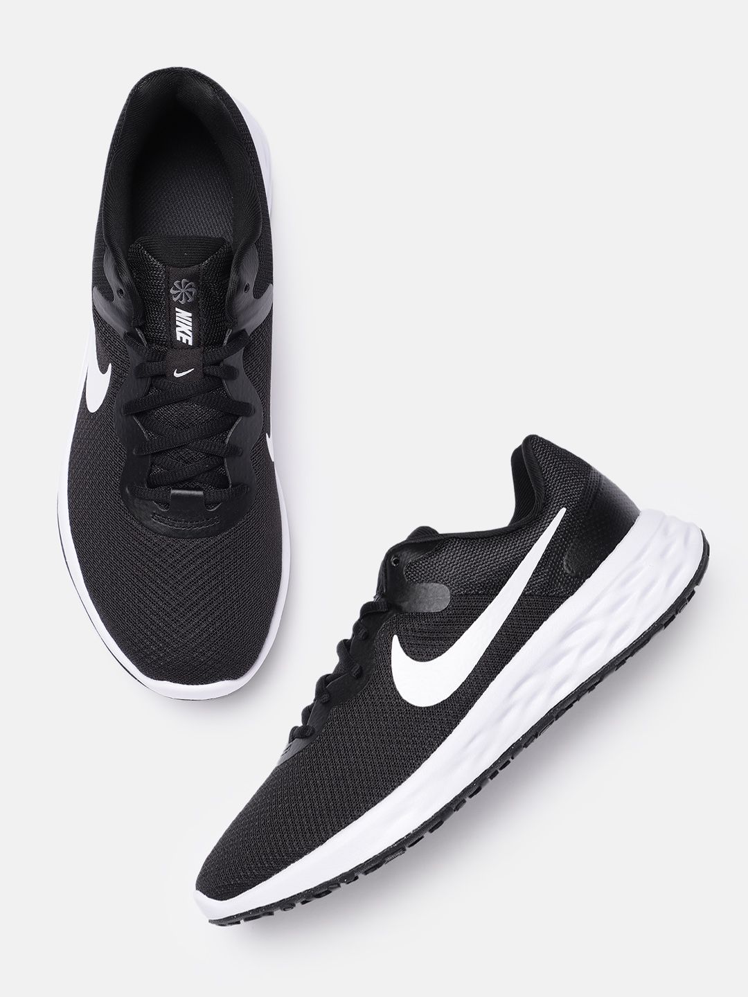 Nike Men Black Revolution 6 NN Running Shoes