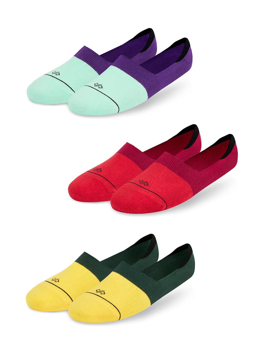 Dynamocks Pack Of 3 Patterned Shoe Liners-picture-24