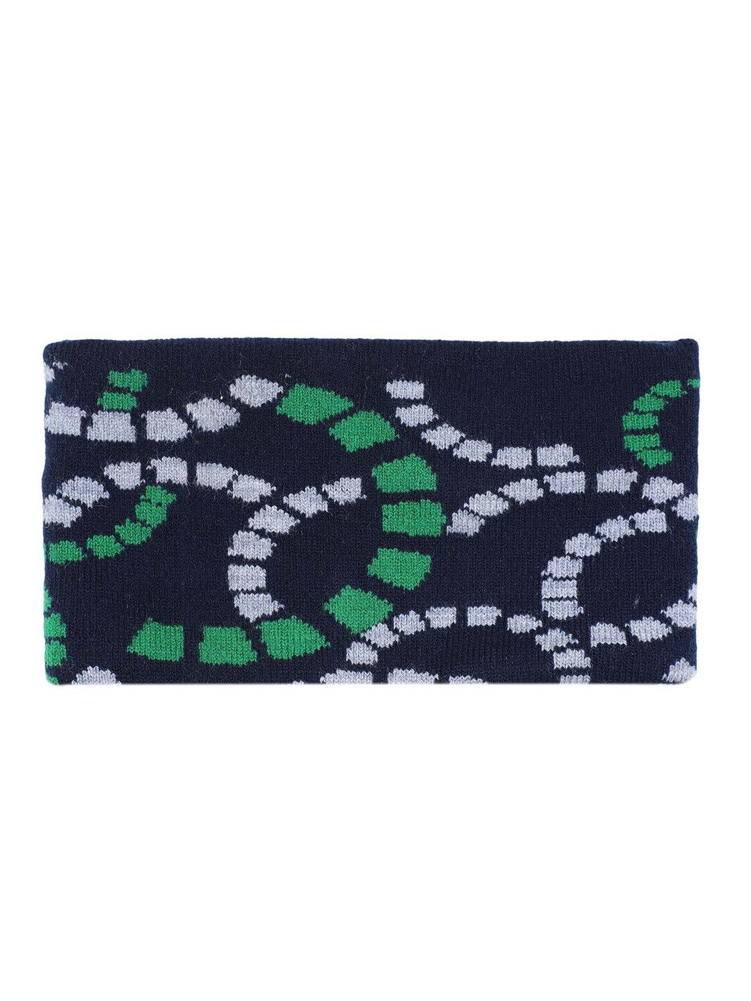 Bharatasya Men Green & White Self Design Beanie-picture-18