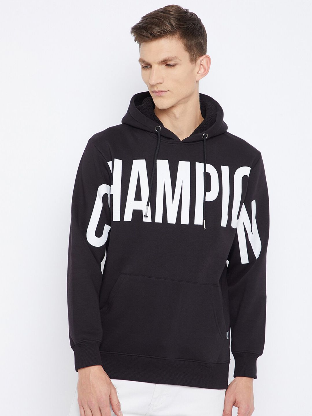 Duke Men Black Printed Hooded Sweatshirt-picture-34