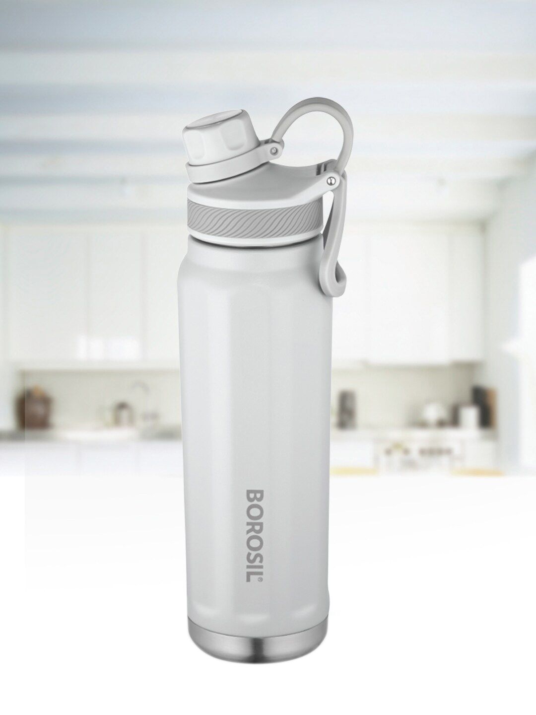 BOROSIL Grey Stainless Steel Hydra Sportsip Vacuum Insulated Flask Water Bottle - 710 ML