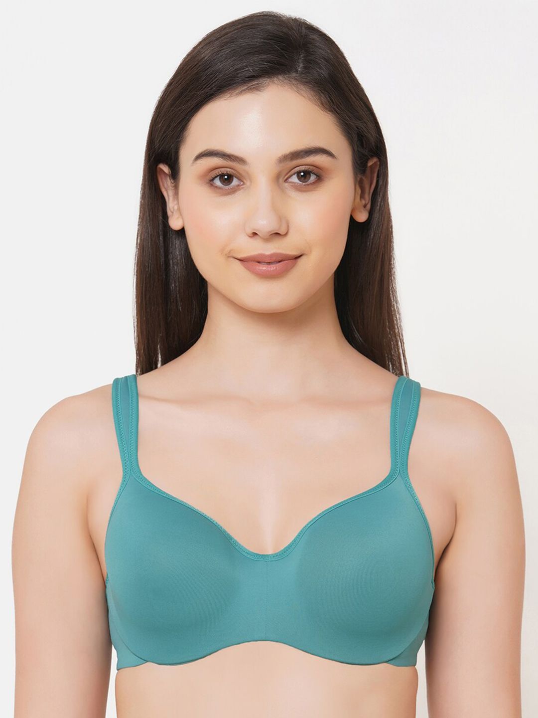 Buy Soie Teal Blue Underwired Lightly Padded Bra CB-130TEAL