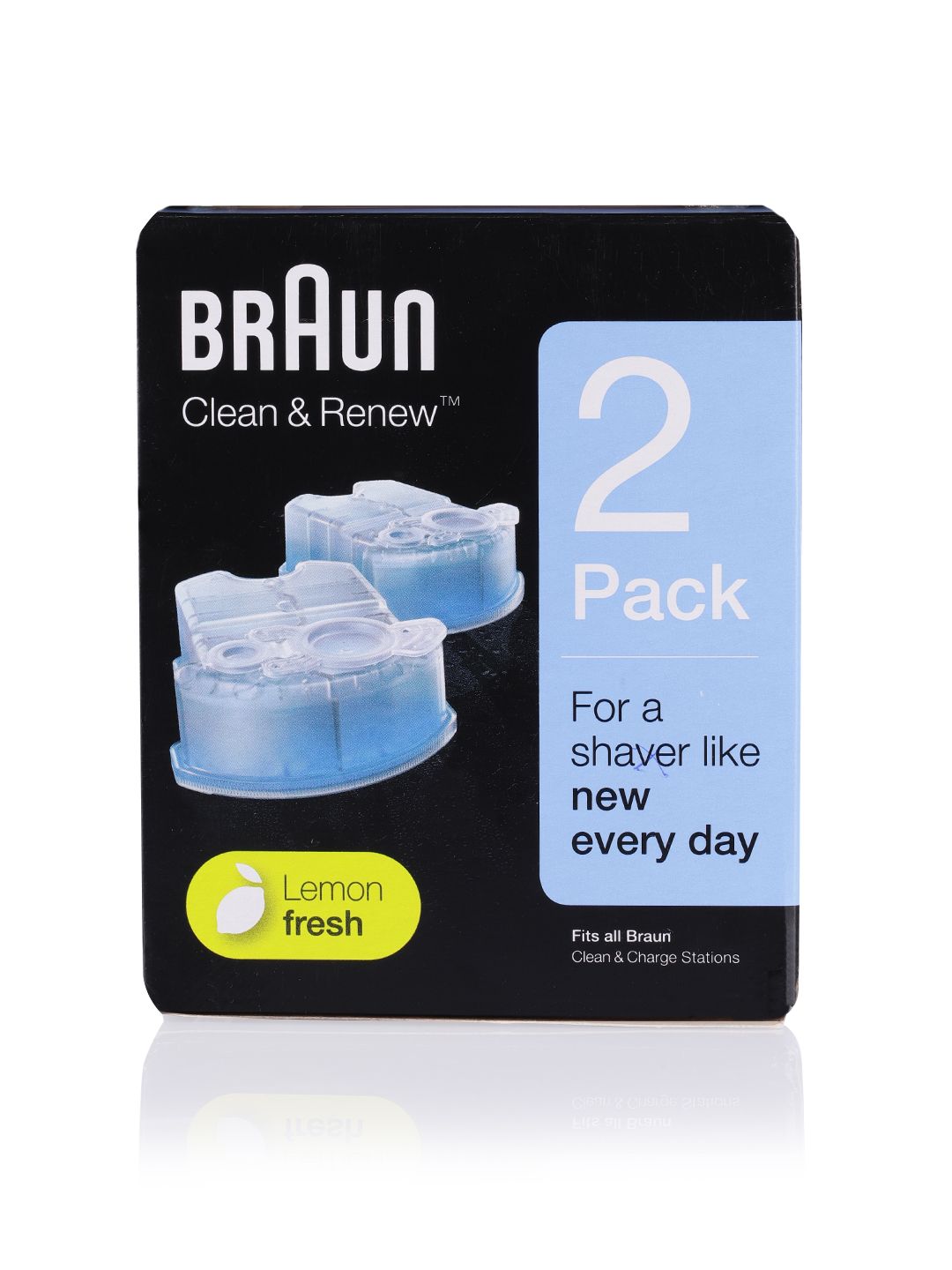 Braun Pack of 2 Lemon Fresh Cleaning Fluid Refill Cartridge for Trimer-image-35