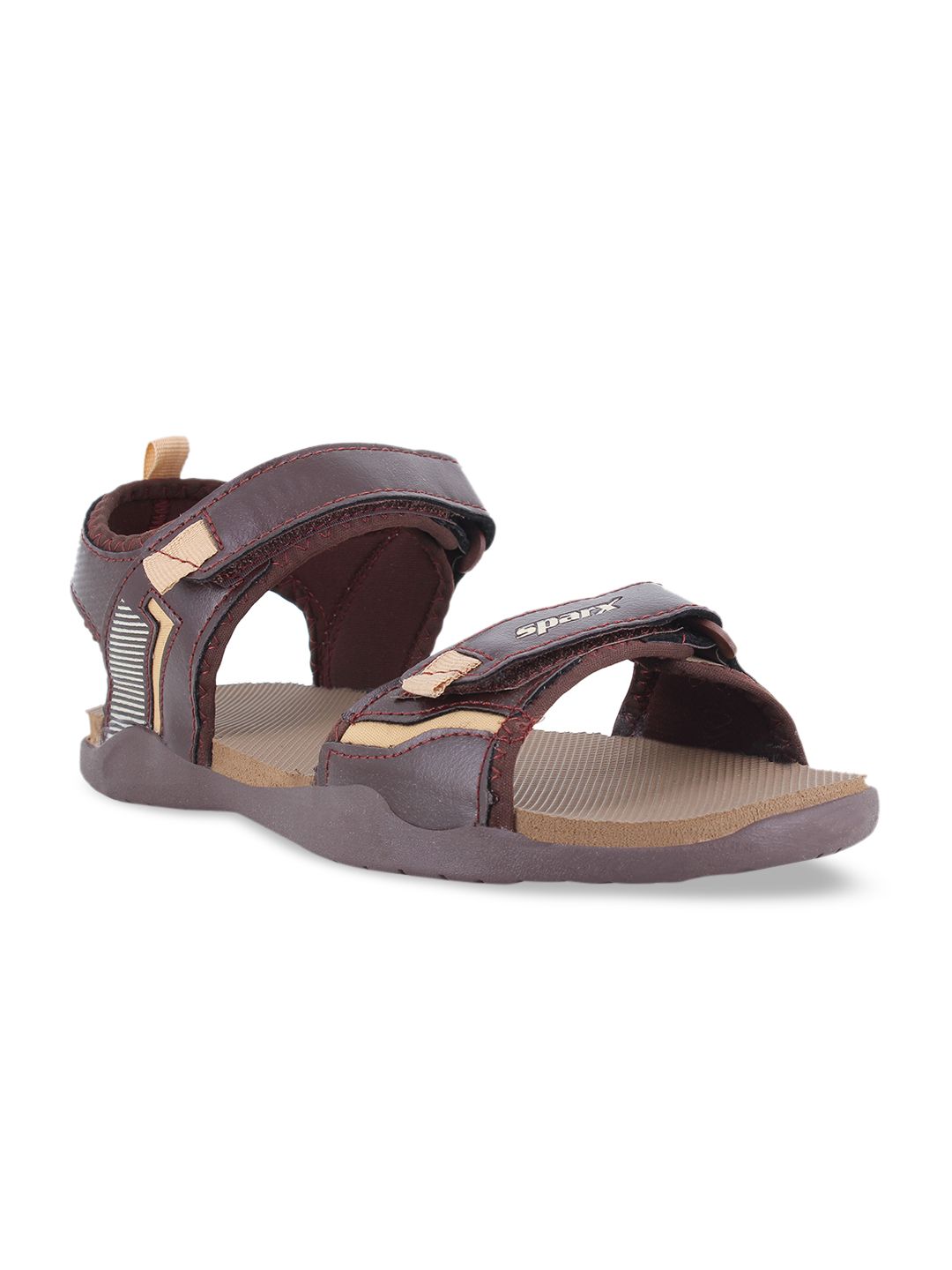 Sparx Men Brown Solid Sports Sandals