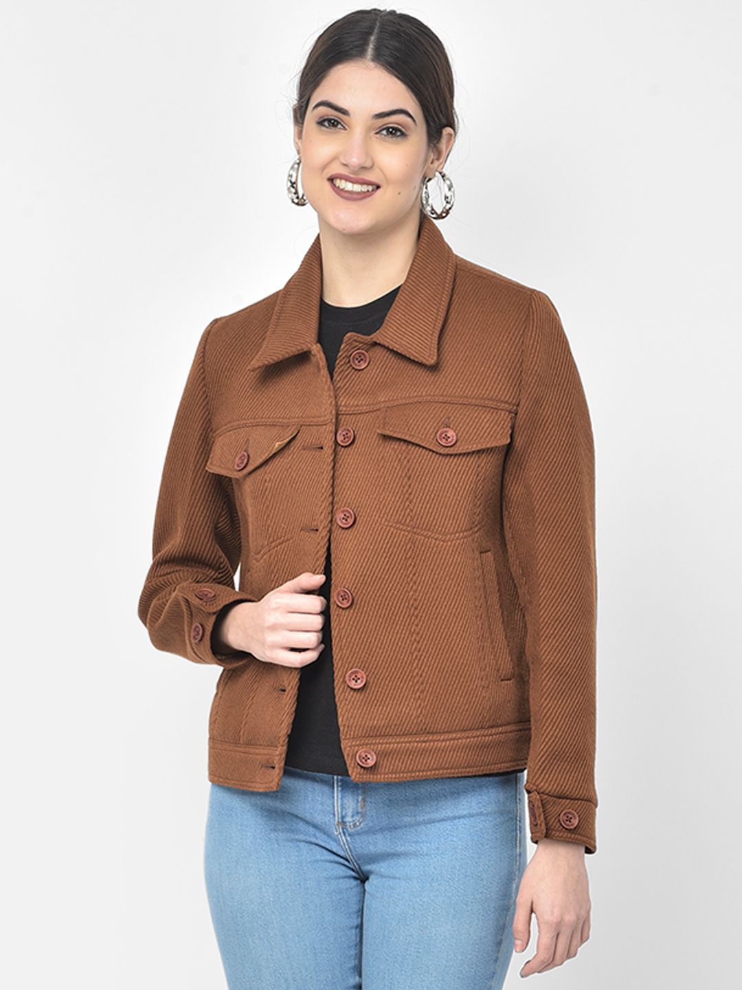Crimsoune Club Women Brown Tailored Jacket-picture-16