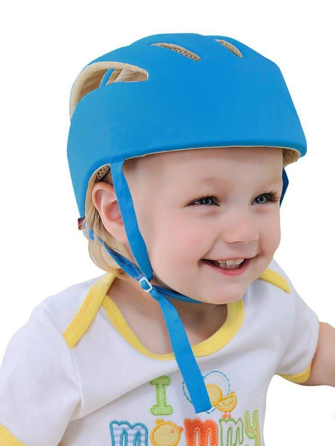 DearJoy Kids Blue Solid Corner Guard & Proper Ventilation Safety Helmet-picture-31