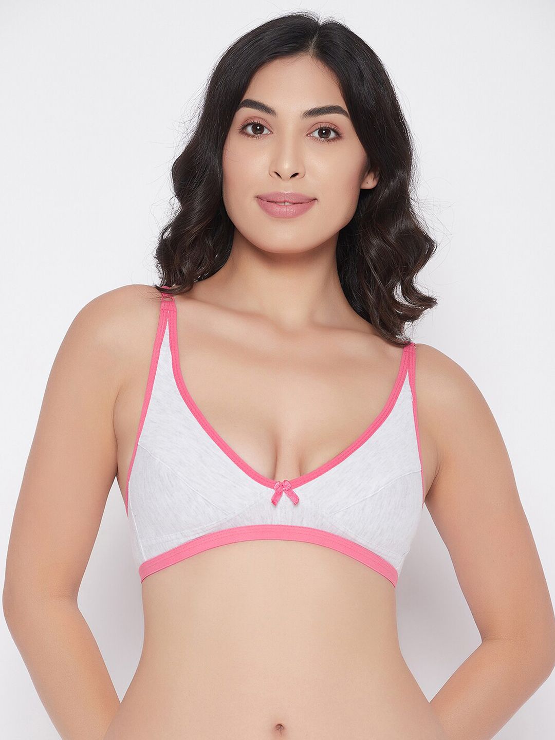 Clovia Non-Padded Non-Wired Cotton Rich Demi Cup T-shirt Bra-picture-36
