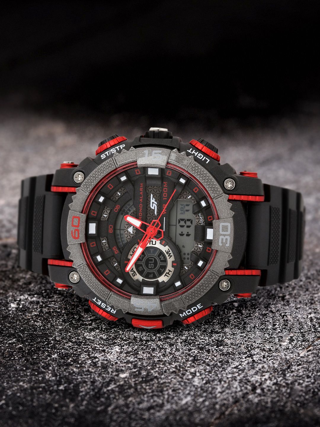 Sonata Men Black Digital Watch 77070PP01J-picture-32