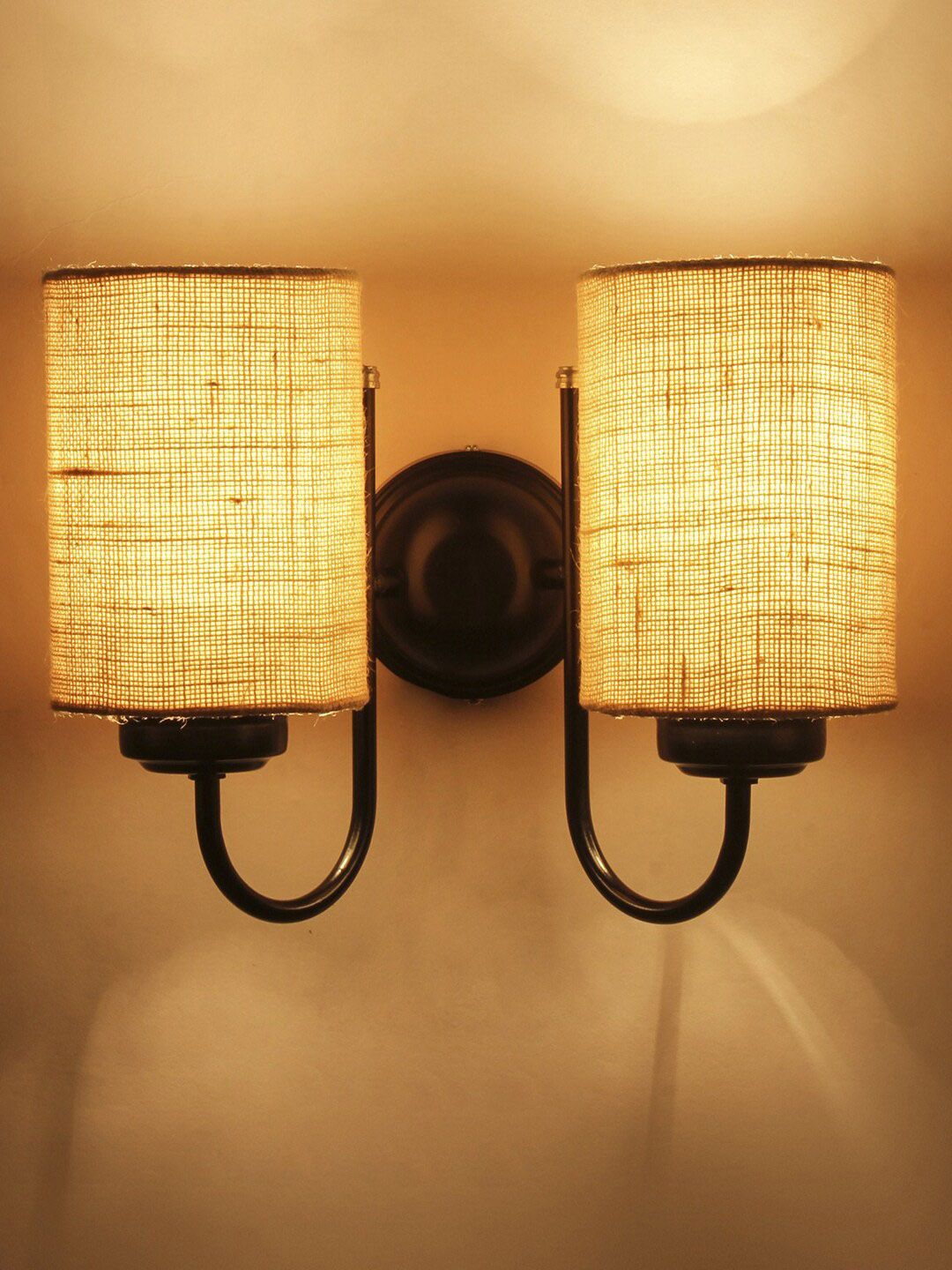 Devansh White Fabric Wall Mounted Lamp