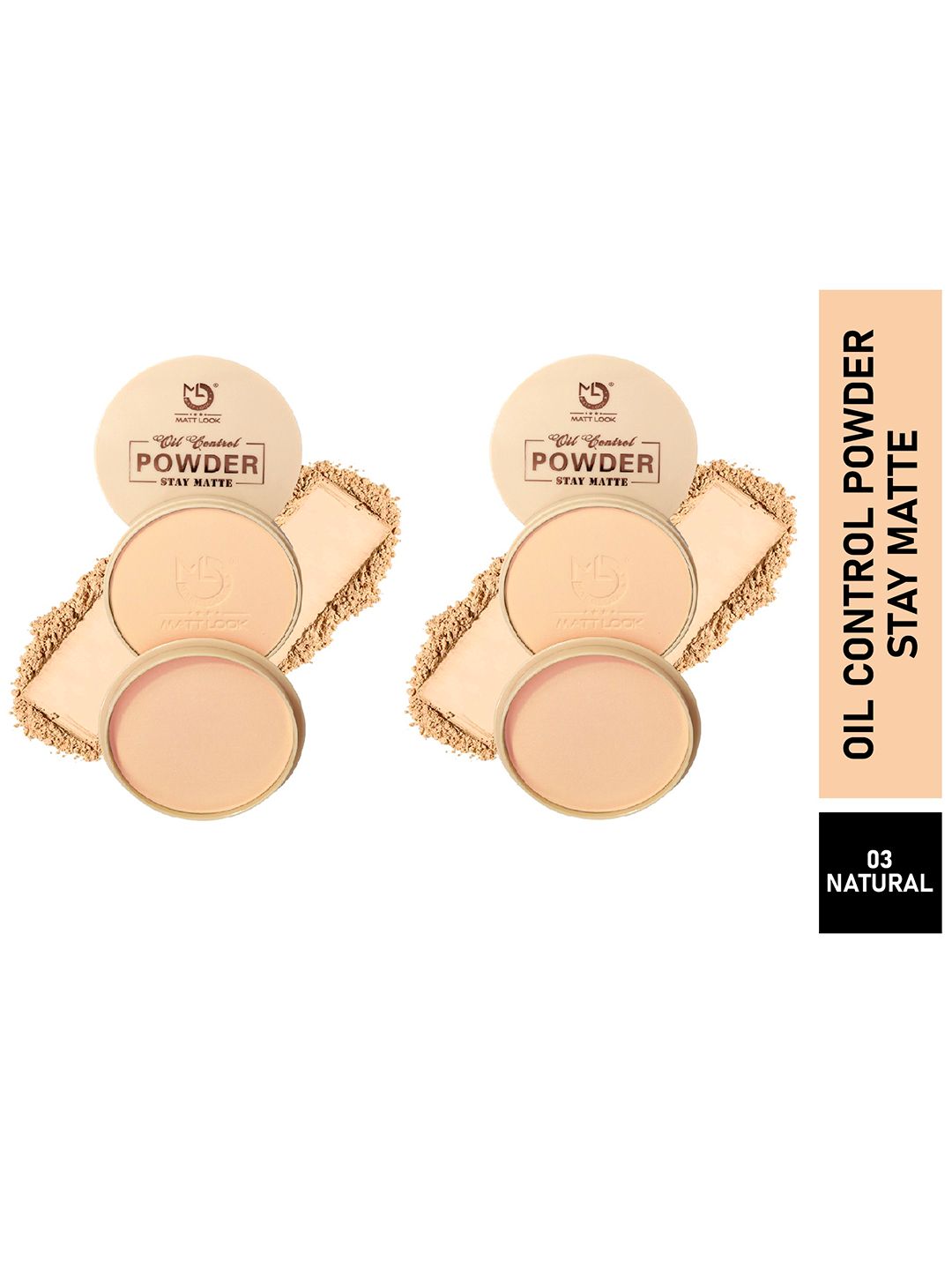 MATTLOOK Set of 2 Oil Control Compact Powder - Natural 03-picture-15
