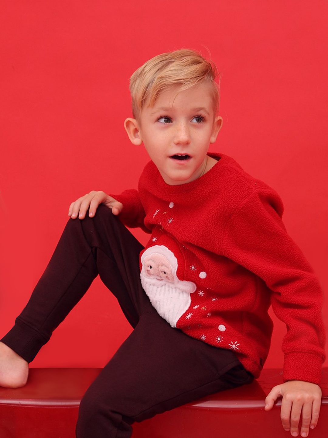 Cherry Crumble Unisex Kids Red Printed Night suit-picture-41