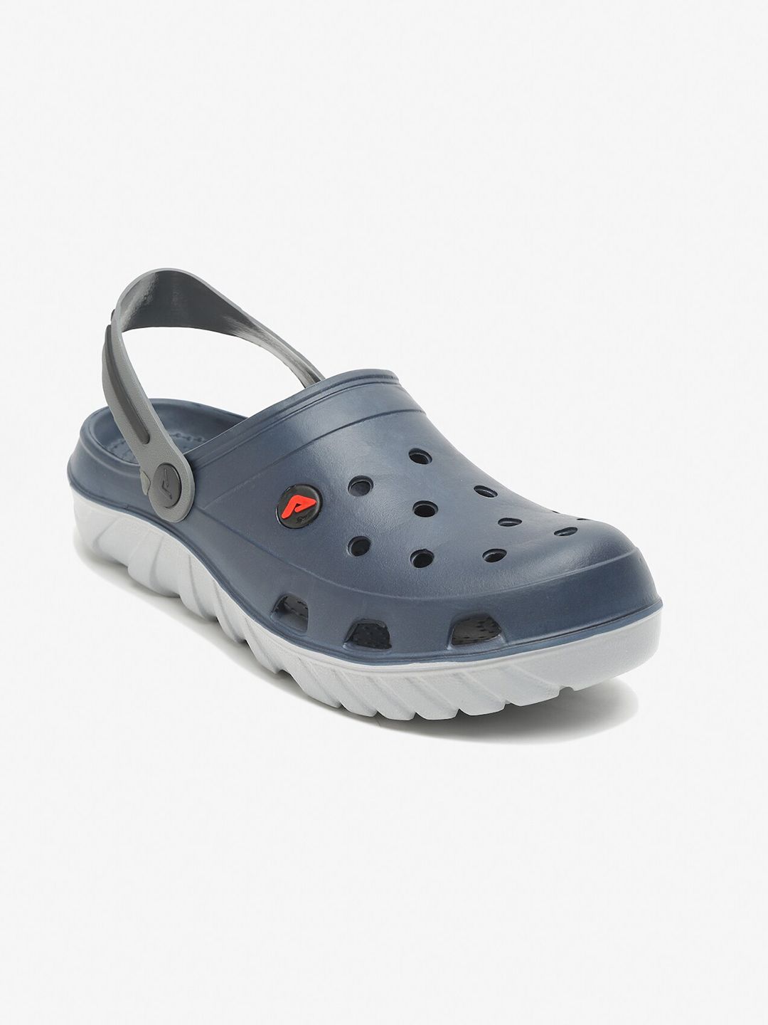 Adda Men Navy Blue & Grey Rubber Clogs-picture-14