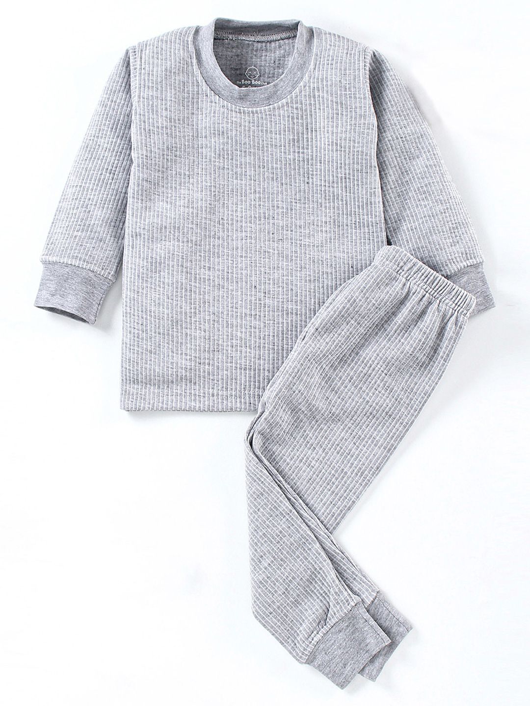 The Boo Boo Club Kids Grey Solid Cotton Thermal Set-picture-27