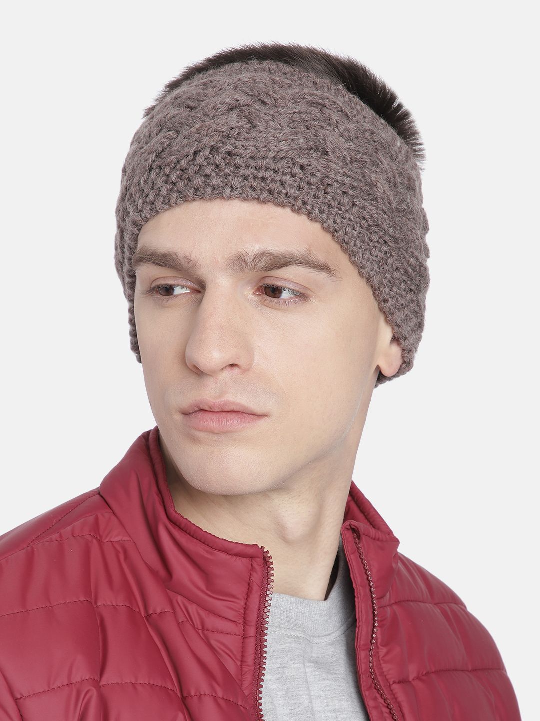 Magic Needles Unisex Brown Criss Cross Headband-picture-33