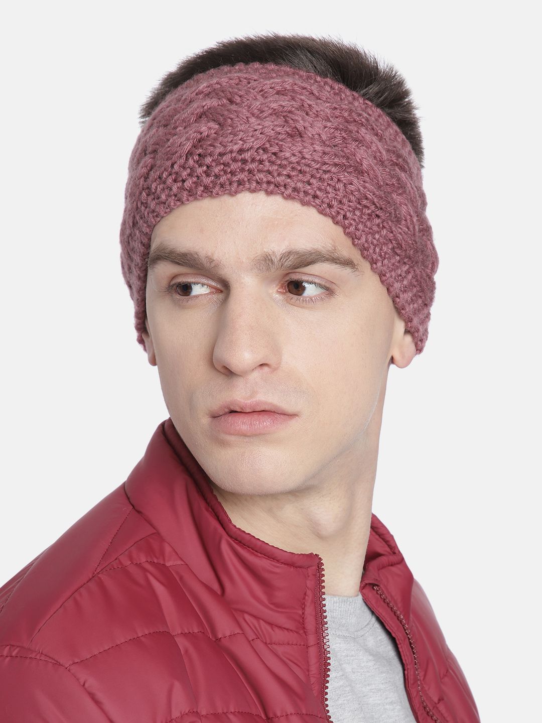Magic Needles Unisex Pink Criss Cross Headband-picture-19