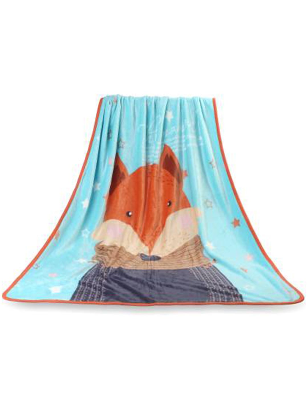 Butterthief Orange & Blue Cartoon Characters Microfiber Mild Winter 233 GSM Single Bed Blanket-picture-10
