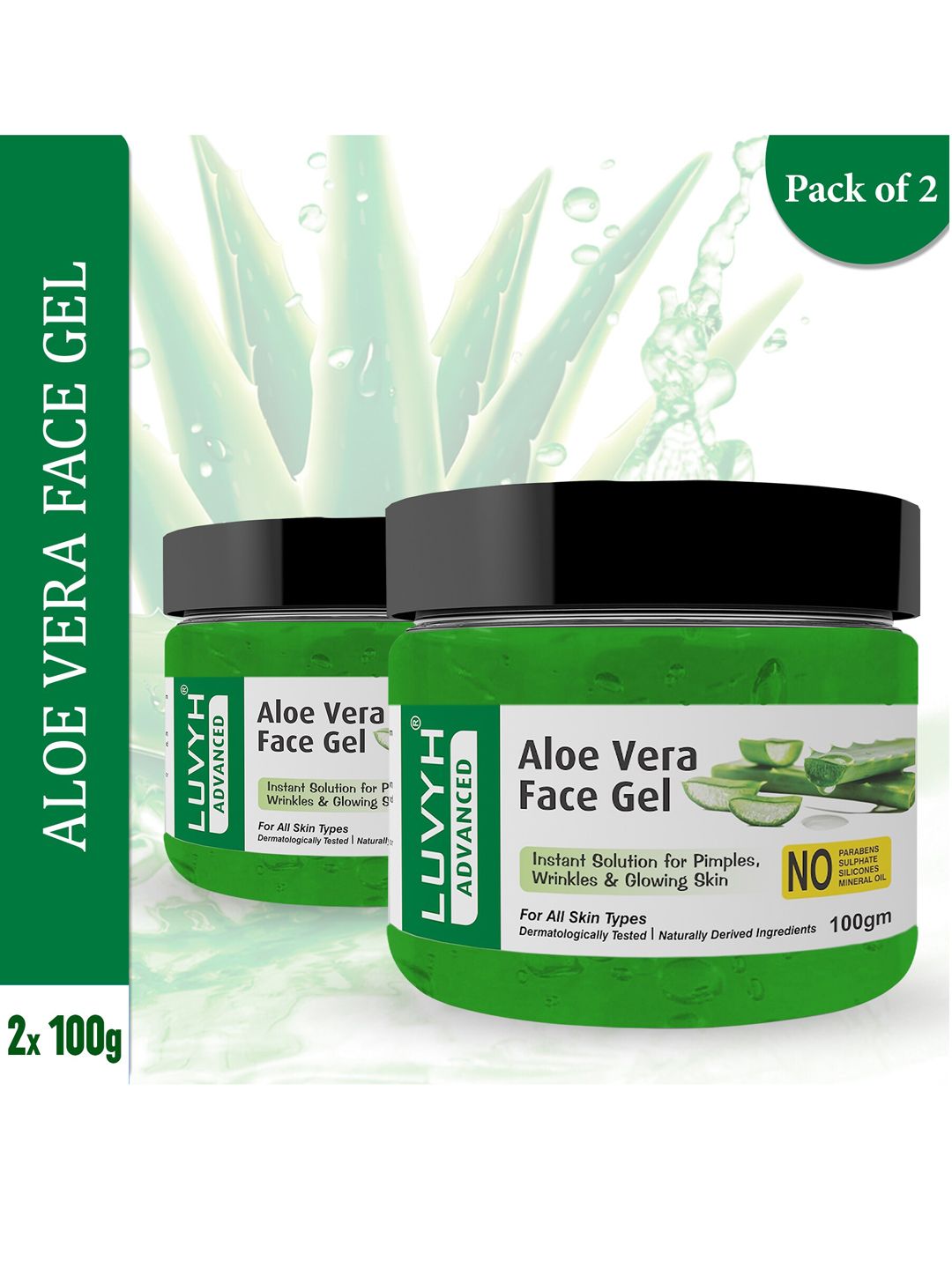 LUVYH Set Of 2 Aloe Vera Face Gel 200g-picture-23