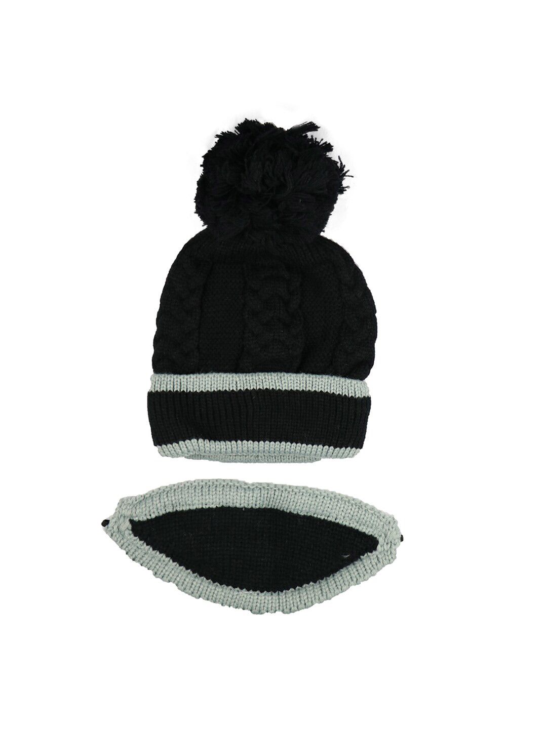 iSWEVEN Unisex Black & Grey Beanie-picture-40