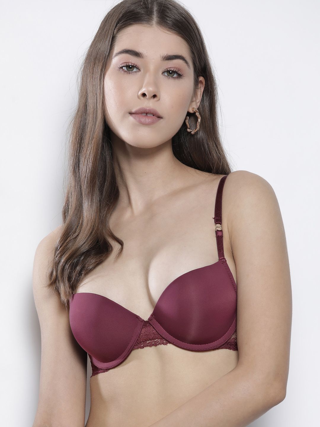 Buy Defacto DeFacto Burgundy Push-Up Bra Underwired Heavily Padded at  Redfynd