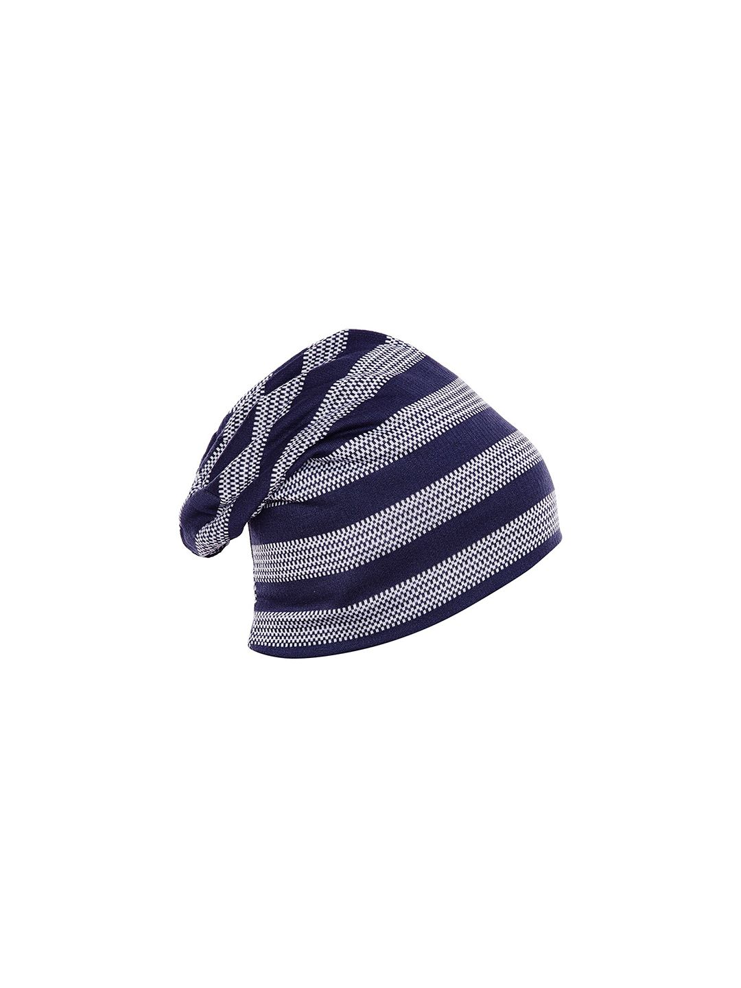 mack jonney VIMAL JONNEY Navy Blue & White Colourblocked Beanie-picture-11