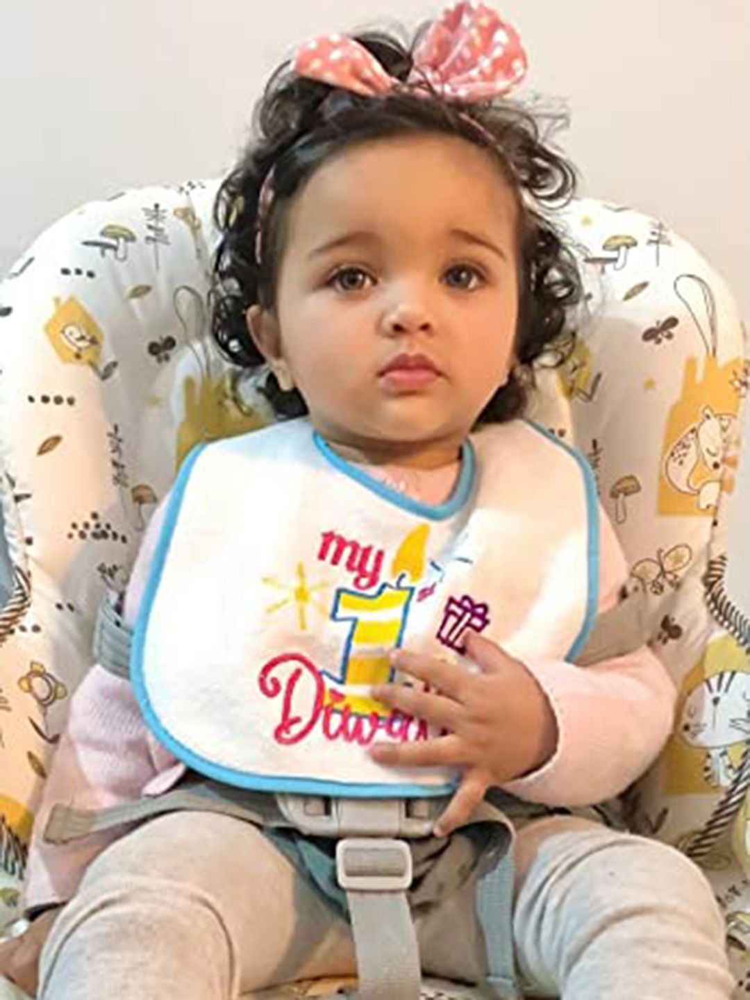 Butterthief Kids Set of 5 White Printed Cotton Bibs-picture-25