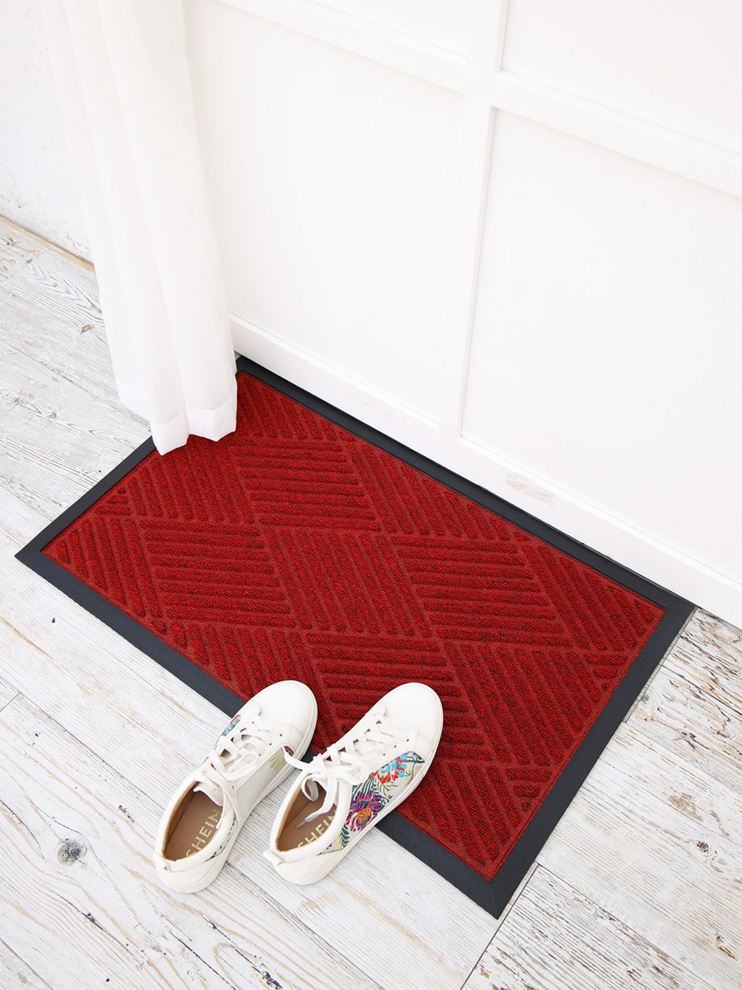 Ariana Maroon Textured Doormat-image-28