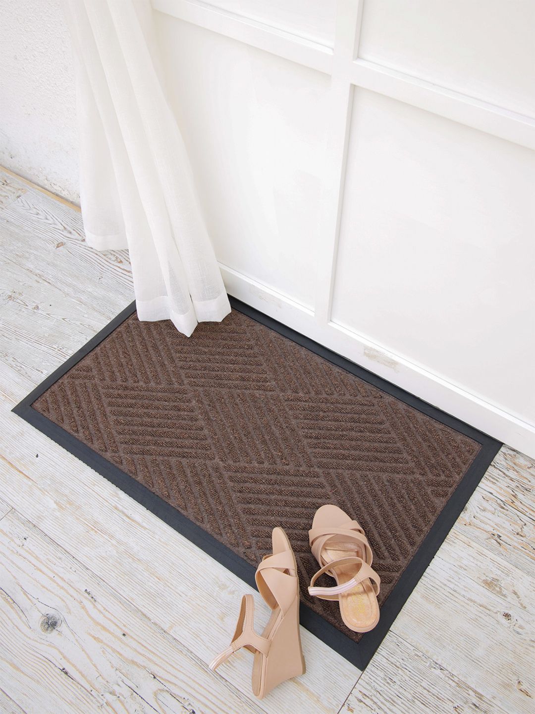 Ariana Brown Self-Design Anti-Skid Doormat-image-27