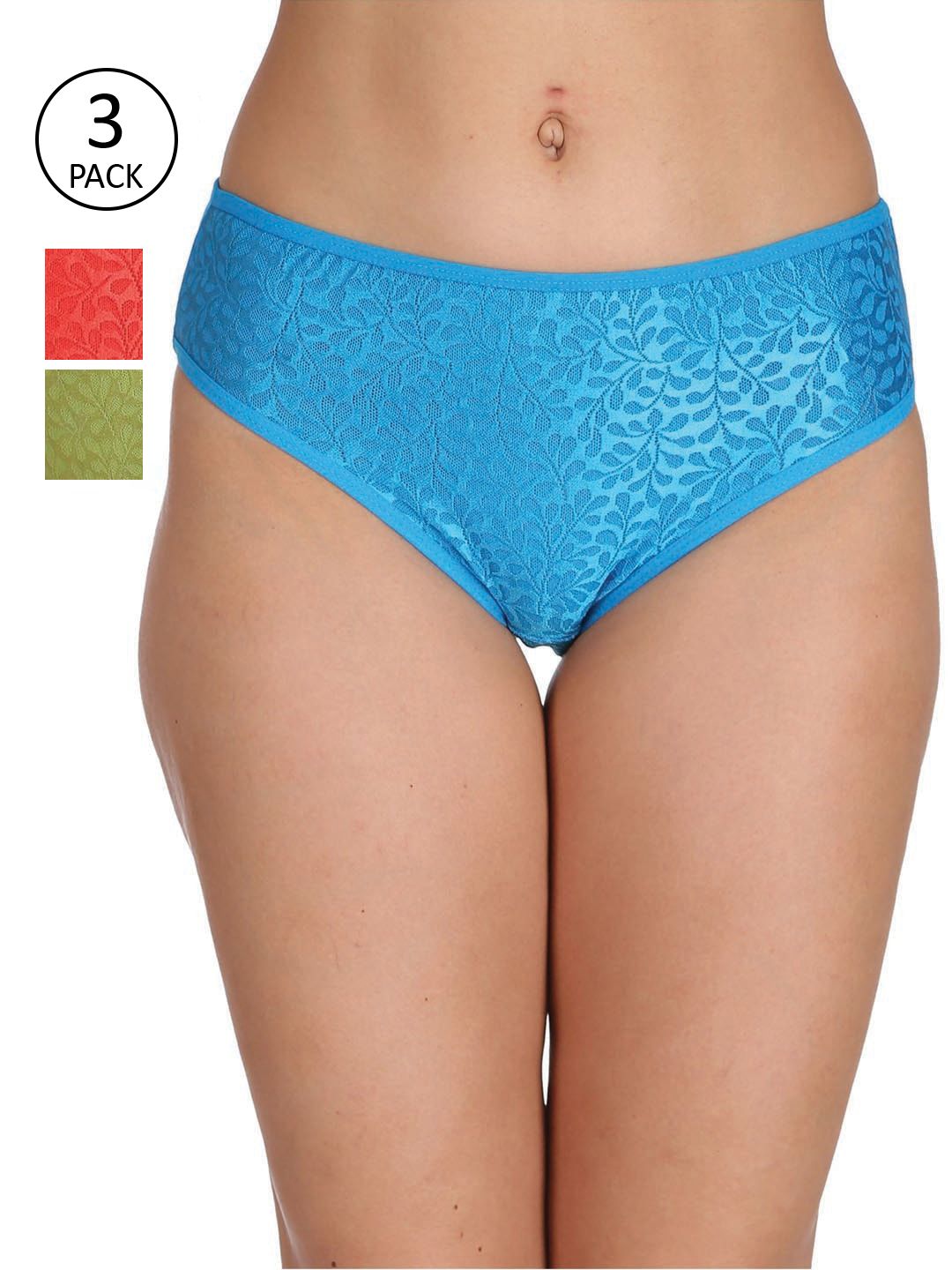 Reveira Women Pack Of 3 Assorted Cotton Hipster Briefs-picture-23