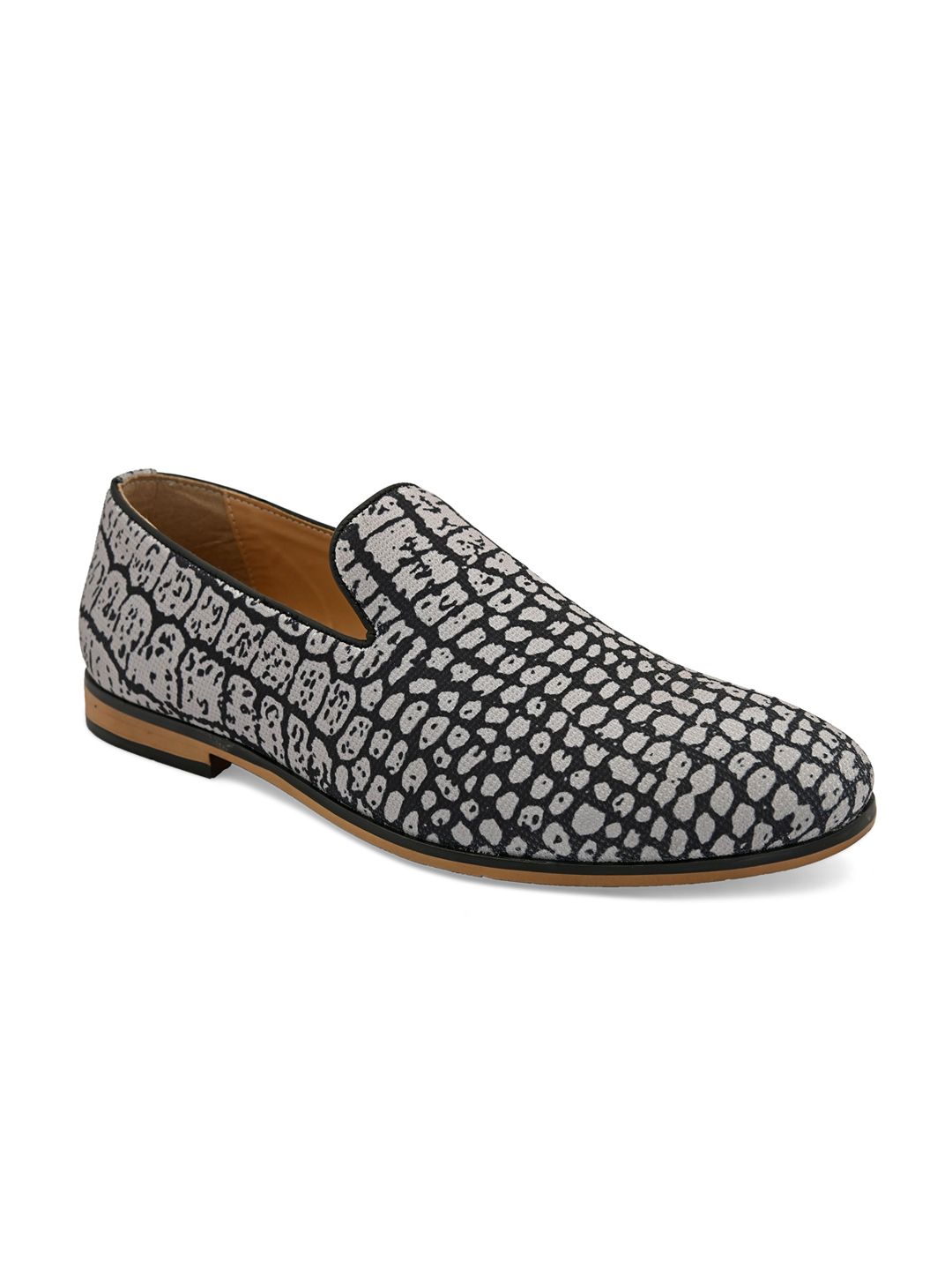 San Frissco Men Grey Printed Slip-On Sneakers-picture-47