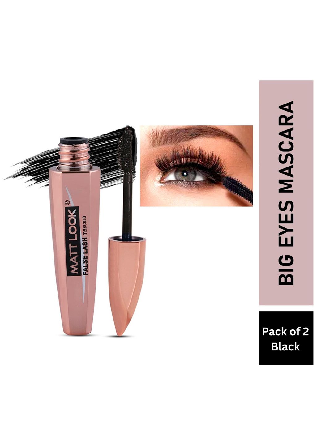MATTLOOK Eye Makeup Curl & Volume Waterproof False Lash Mascara 12ml - Black-image-11