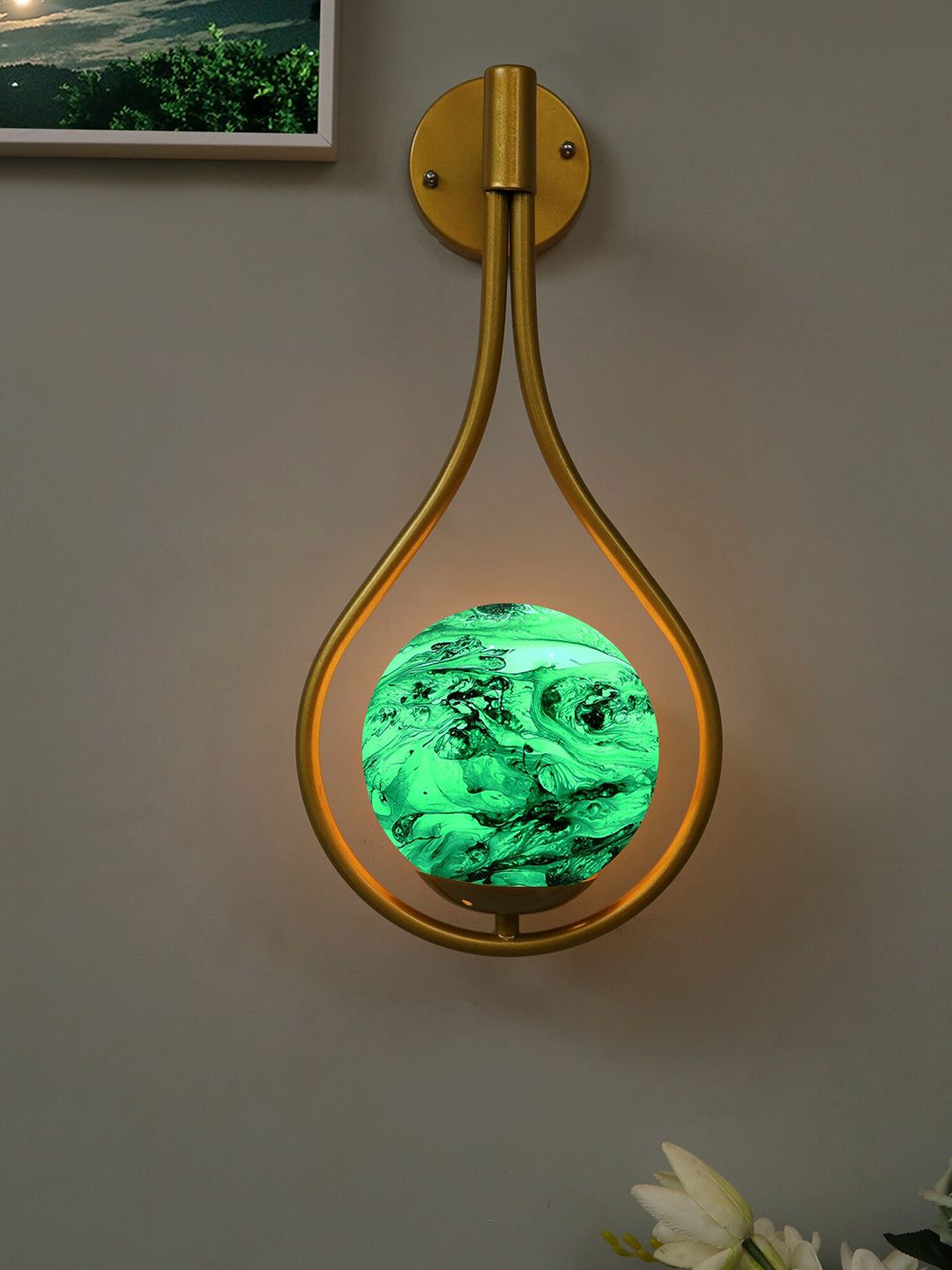 Homesake Green Drop Neptune Golden Light Wall Lamp-picture-33