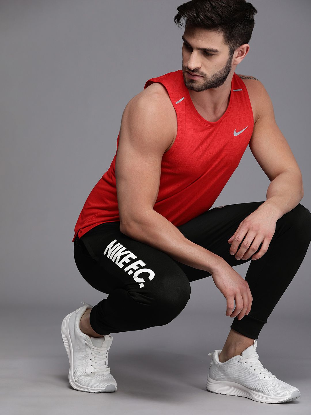 Buy Nike F.C. Men's Black Typographical Printed Dri-FIT Knit