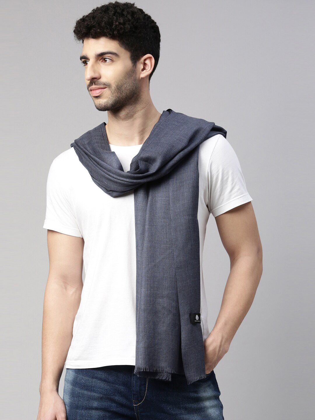 Pashmoda Men Blue Woolen Stole-picture-23