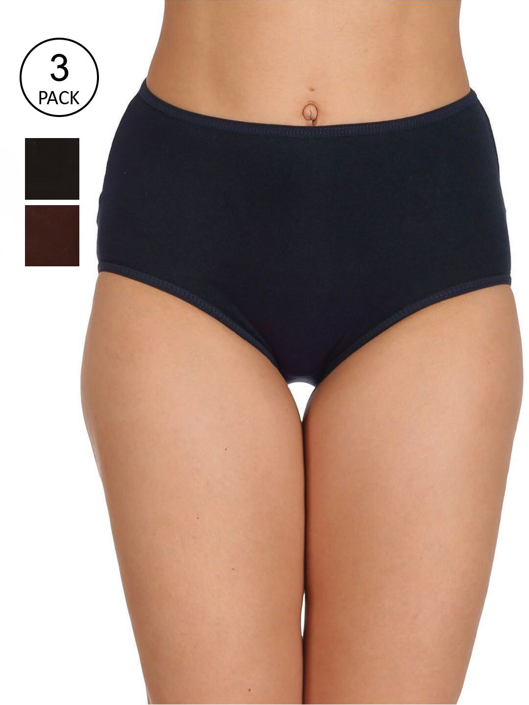 Reveira Women Pack of 3 Assorted Cotton Briefs-picture-34