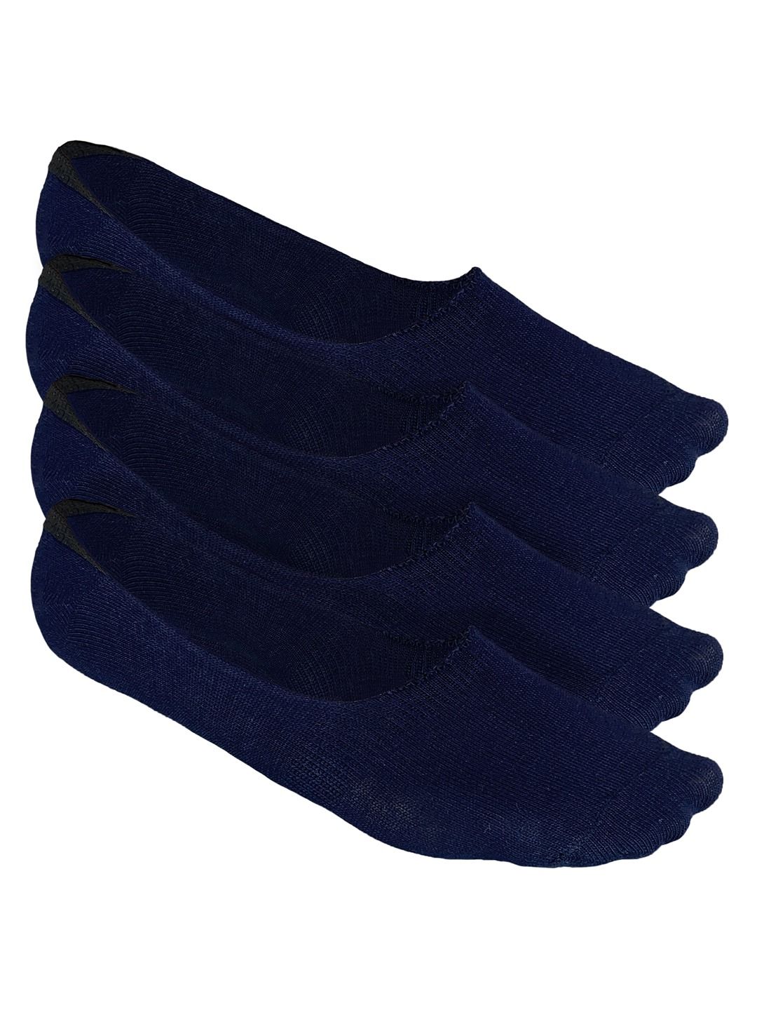 Heelium Men Solid Pack of 4 Odour Free Breathable Low Cut Bamboo No Show Socks-picture-36