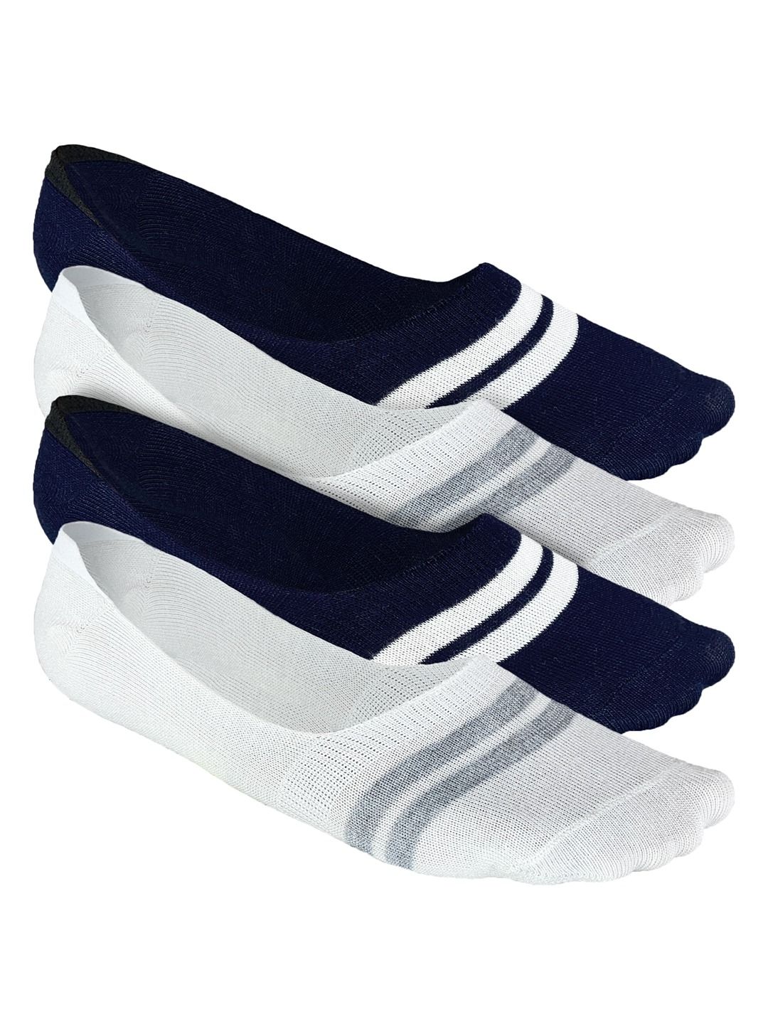 Heelium Men Striped Pack of 4 Odour Free Breathable Low Cut Bamboo No Show Socks-picture-38