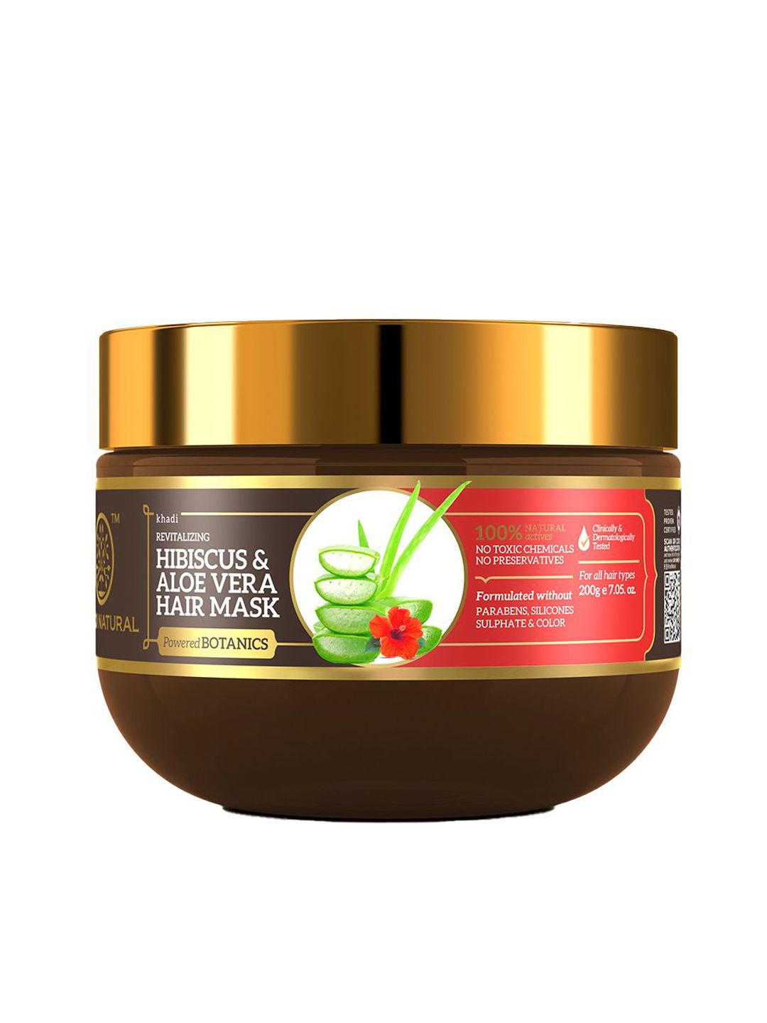 Khadi Natural Power Botanics Hibiscus & Aloe Vera Hair Mask To Revitalize Hair - 200g-picture-41