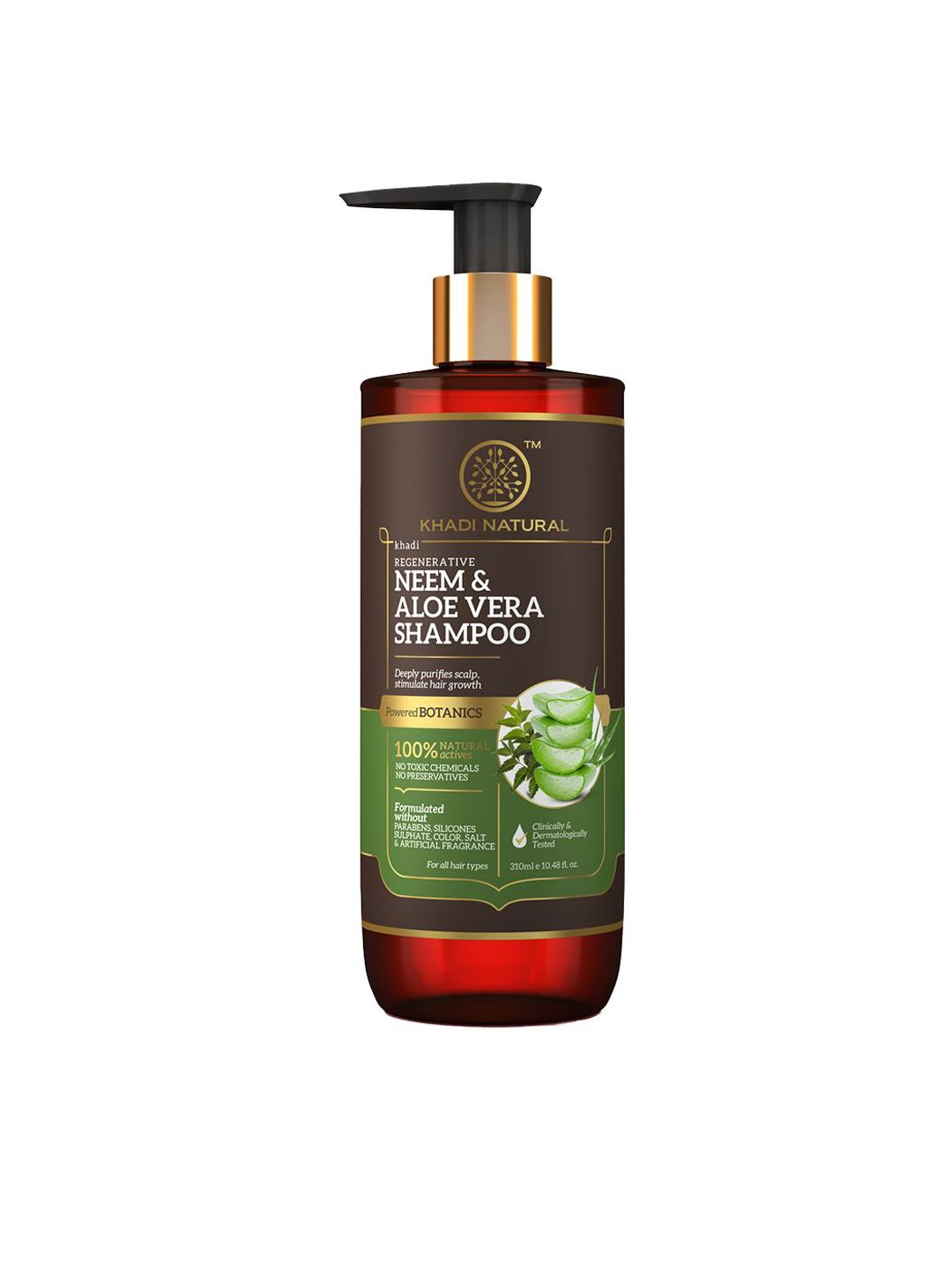 Khadi Natural Power Botanics Neem & Aloe Vera Hair Shampoo To Stimulate Hair Growth- 310ml-picture-26