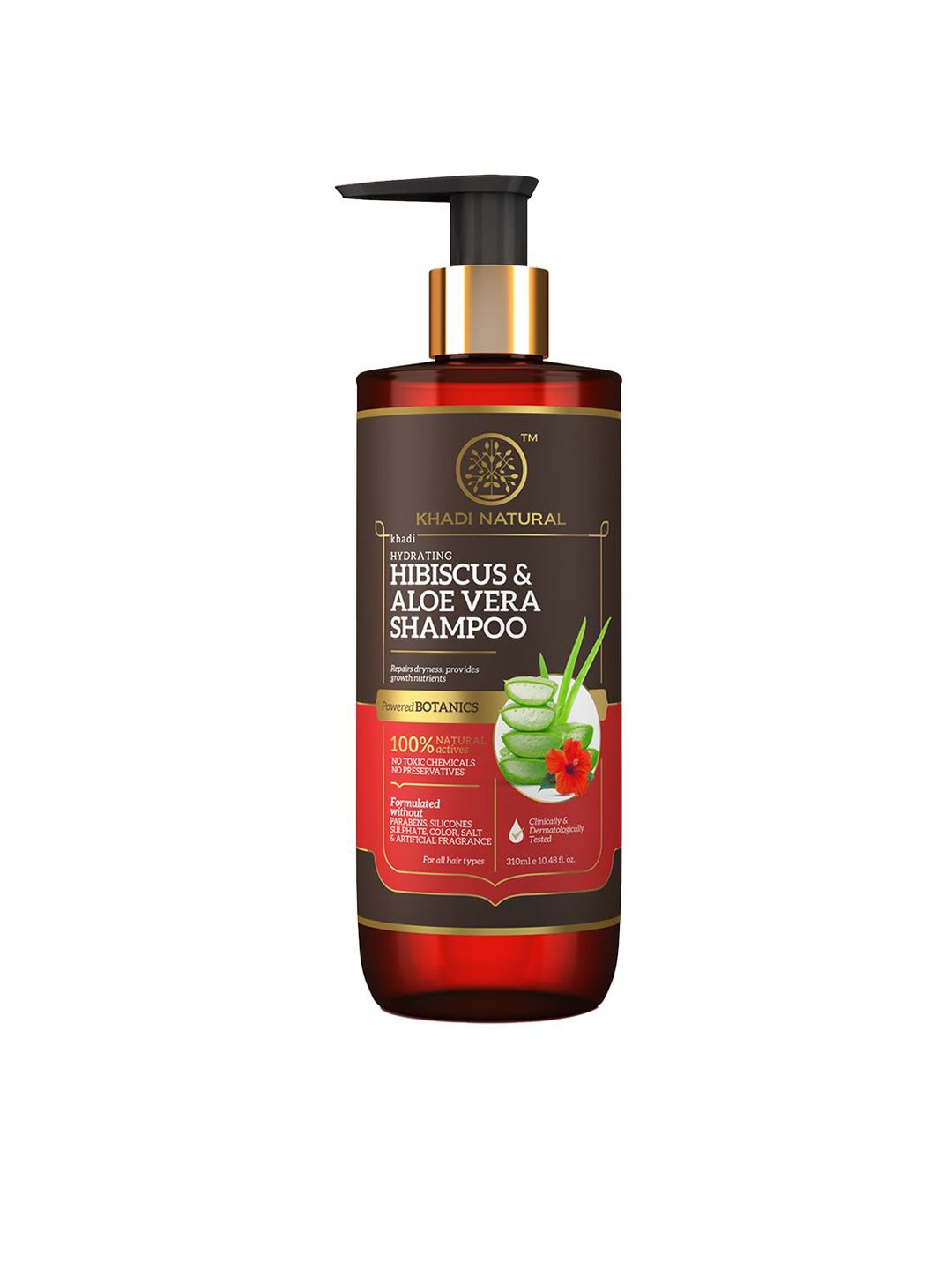 Khadi Natural Power Botanics Hibiscus & Aloe Vera Hair Shampoo To Repair Dryness - 310ml-picture-27