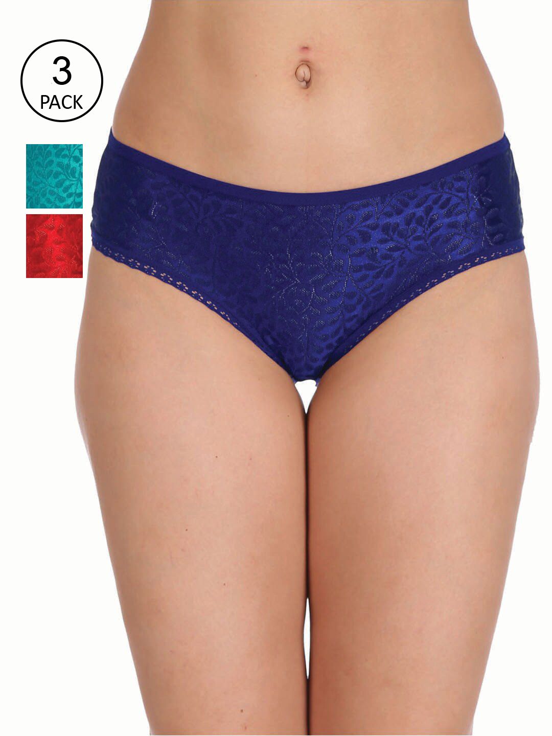 Reveira Women Pack of 3 Assorted Cotton Hipster Briefs-picture-27