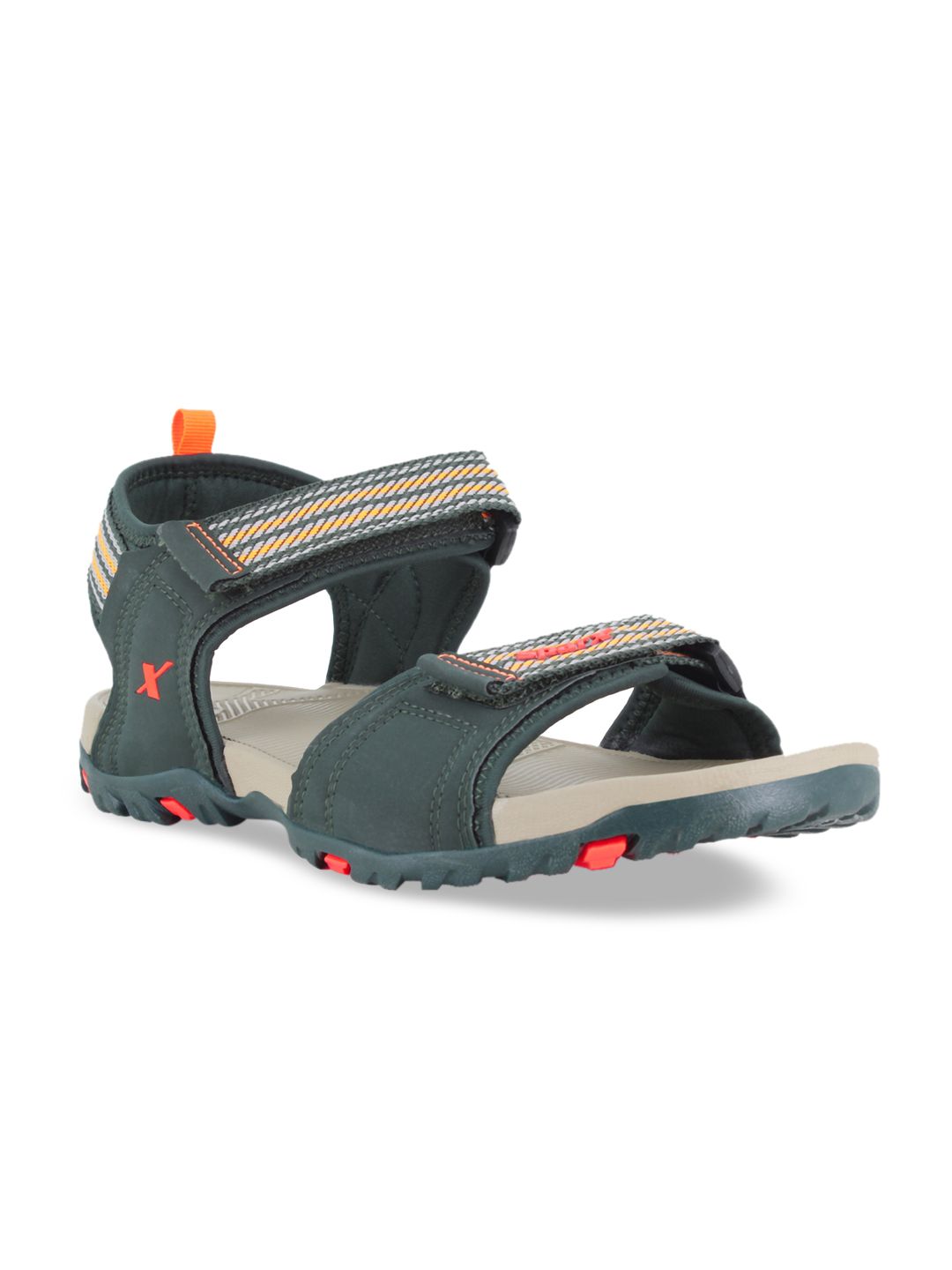 Sparx Men Green & Orange Solid Sports Sandals-image-26