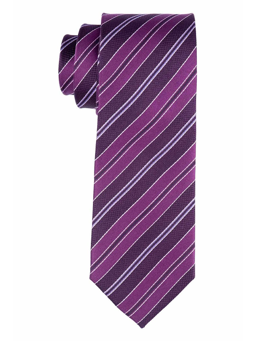 The Tie Hub Men Striped Silk Formal Skinny Tie-picture-26
