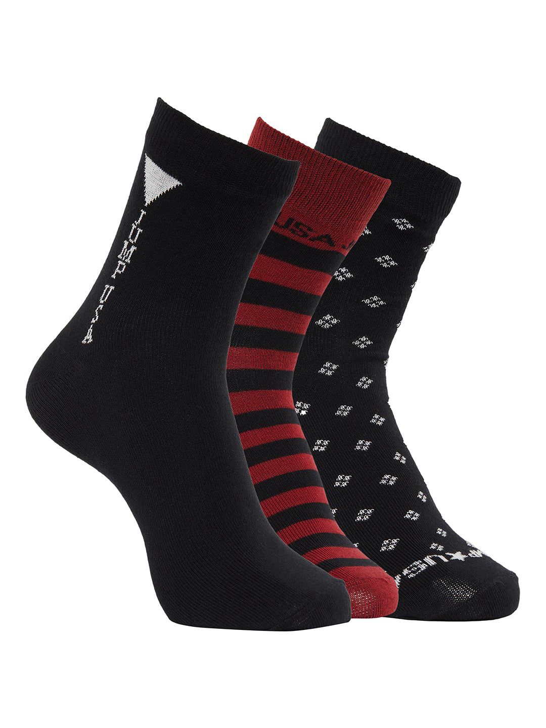 JUMP USA Men Assorted Pack Of 3 Calf Length Socks-picture-14