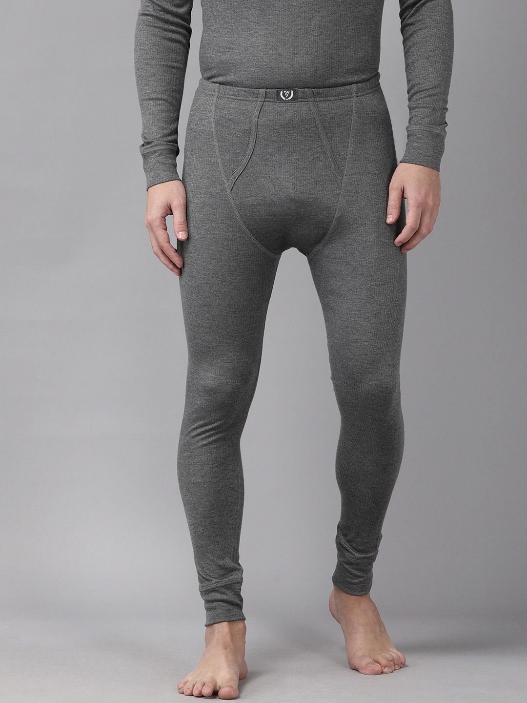 van heusen innerwear Van Heusen Men Grey Solid Warmtech Extra Warm Thermal Bottom-picture-30