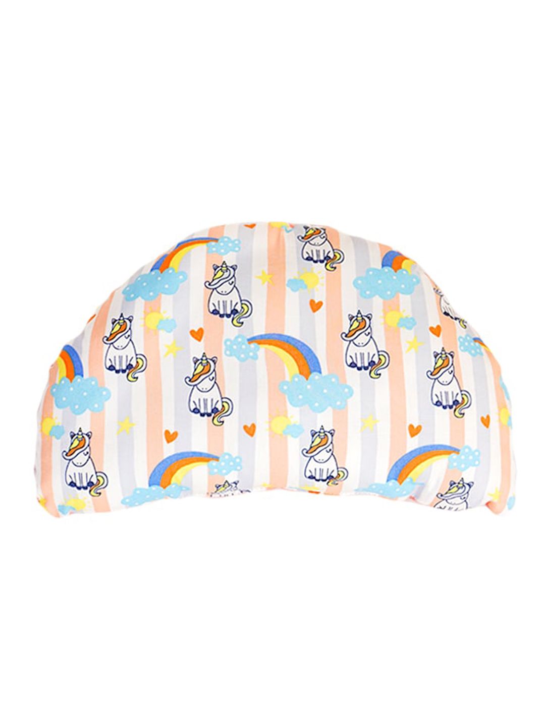 Enfance Infants Kids Orange & White Cartoon Characters Printed Cotton Bedding Set-image-8
